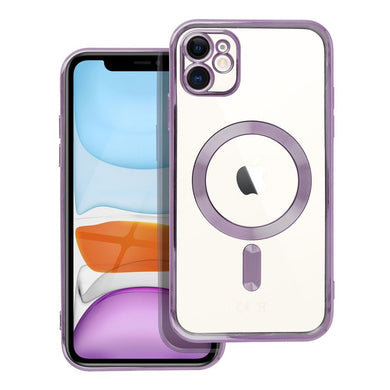 Гръб ELECTRO MAG COVER съвместим с MagSafe за IPHONE 11 deep лилав