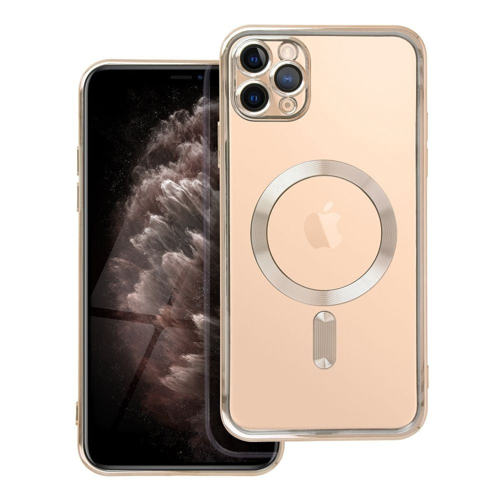 Гръб ELECTRO MAG COVER съвместим с MagSafe за IPHONE 11 Pro Max златист