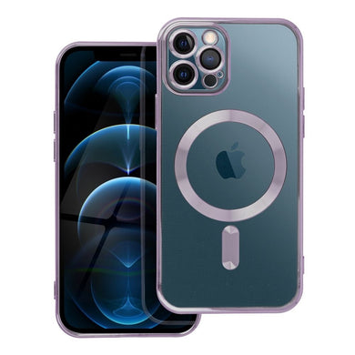 Гръб ELECTRO MAG COVER съвместим с MagSafe за IPHONE 12 Pro deep лилав