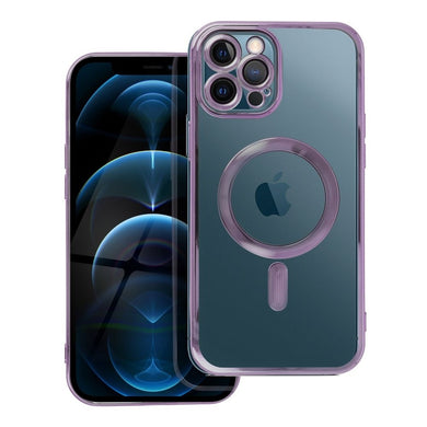 Гръб ELECTRO MAG COVER съвместим с MagSafe за IPHONE 12 Pro Max deep лилав