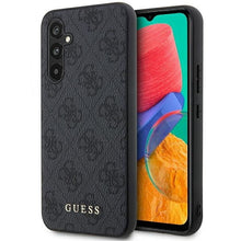 Заредете изображение във визуализатора на галерията – Оригинален гръб GUESS за SAMSUNG A54 GUHCSA54G4GFGR (4G Metal Златист Logo) сив

