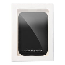 Заредете изображение във визуализатора на галерията – LEATHER MAG портфейл, съвместим с MagSafe черен
