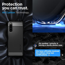 Заредете изображение във визуализатора на галерията – SPIGEN RUGGED ARMOR калъф за SONY XPERIA 1 V matte черен
