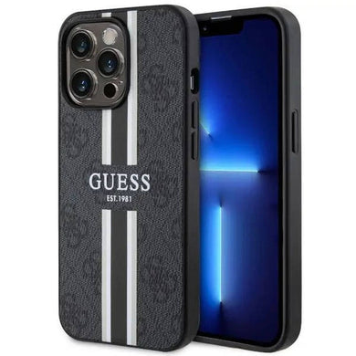 Оригинален гръб GUESS за IPHONE 13 Pro compatible with MagSafe GUHMP13LP4RPSK (4G Printed Stripes) черен