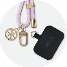 Заредете изображение във визуализатора на галерията – GUESS връзка GUUCNMG4EU (Cord and 4G Charm) златен лилав
