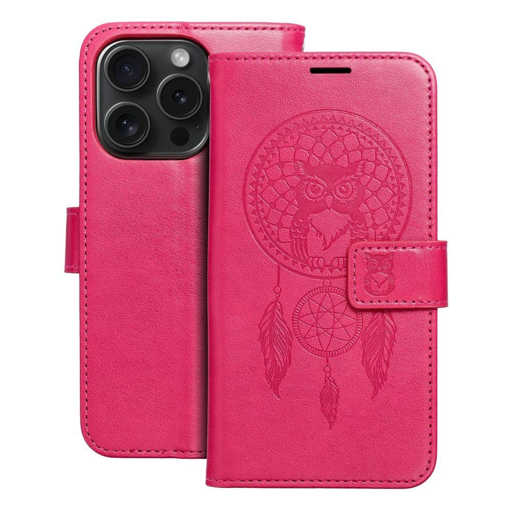 Калъф тип книга MEZZO за IPHONE 15 Pro dreamcatcher магента