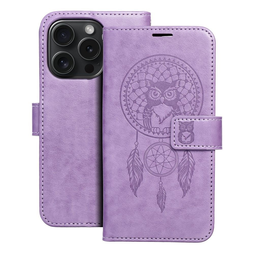 Калъф тип книга MEZZO за IPHONE 15 Pro dreamcatcher лилав