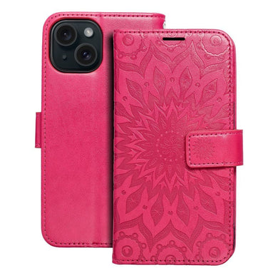 Калъф тип книга MEZZO за IPHONE 15 mandala магента