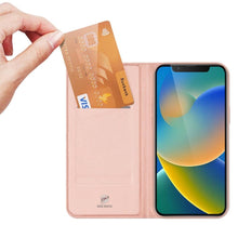 Заредете изображение във визуализатора на галерията – Калъф тип книга DUX DUCIS SKIN PRO за IPHONE 13 / 14 розов

