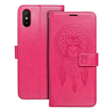 Калъф тип книга MEZZO за XIAOMI Redmi 9AT / Redmi 9A dreamcatcher магента