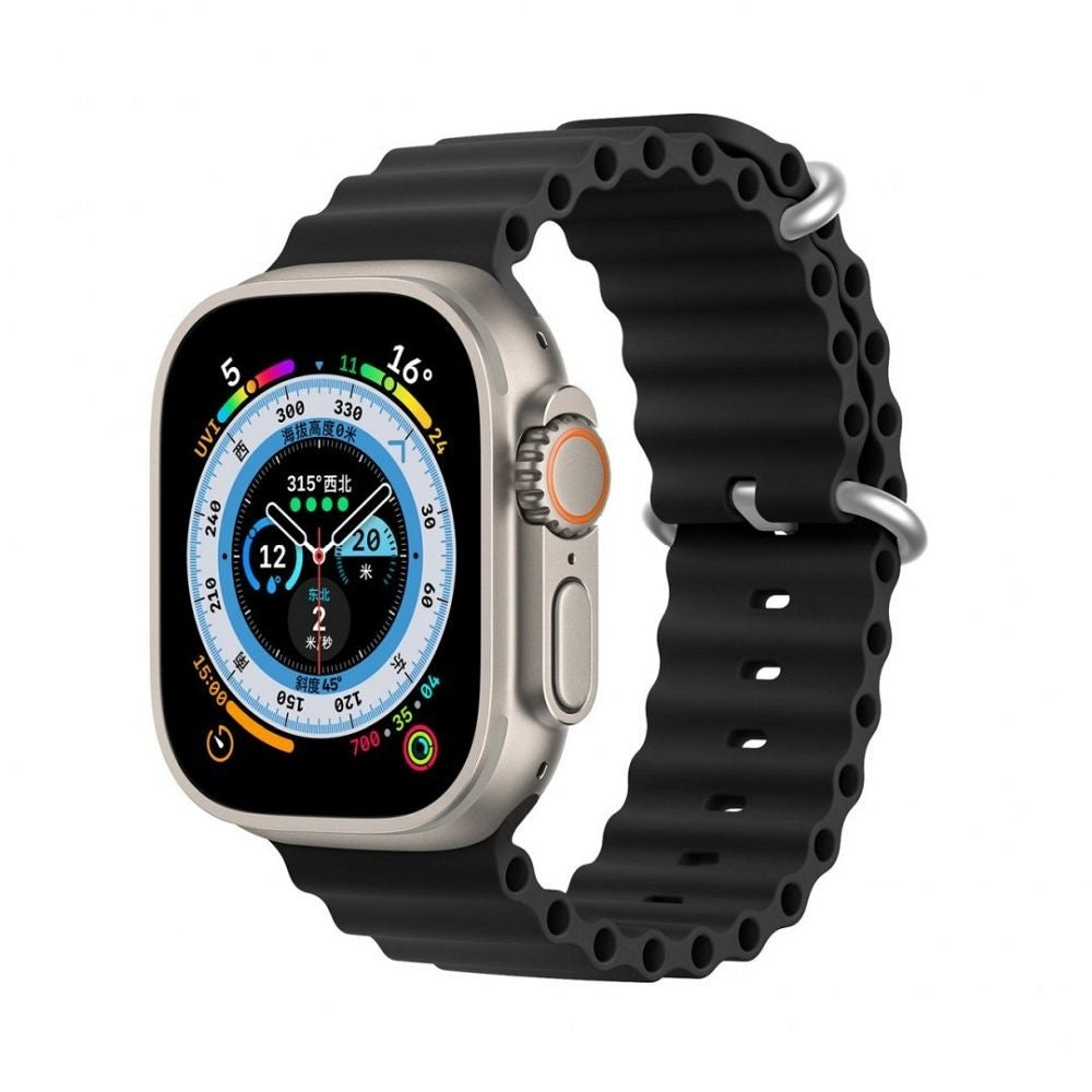 DUX DUCIS каишка OCEAN WAVE силиконова за Apple Watch 38 / 40 / 41 мм черен