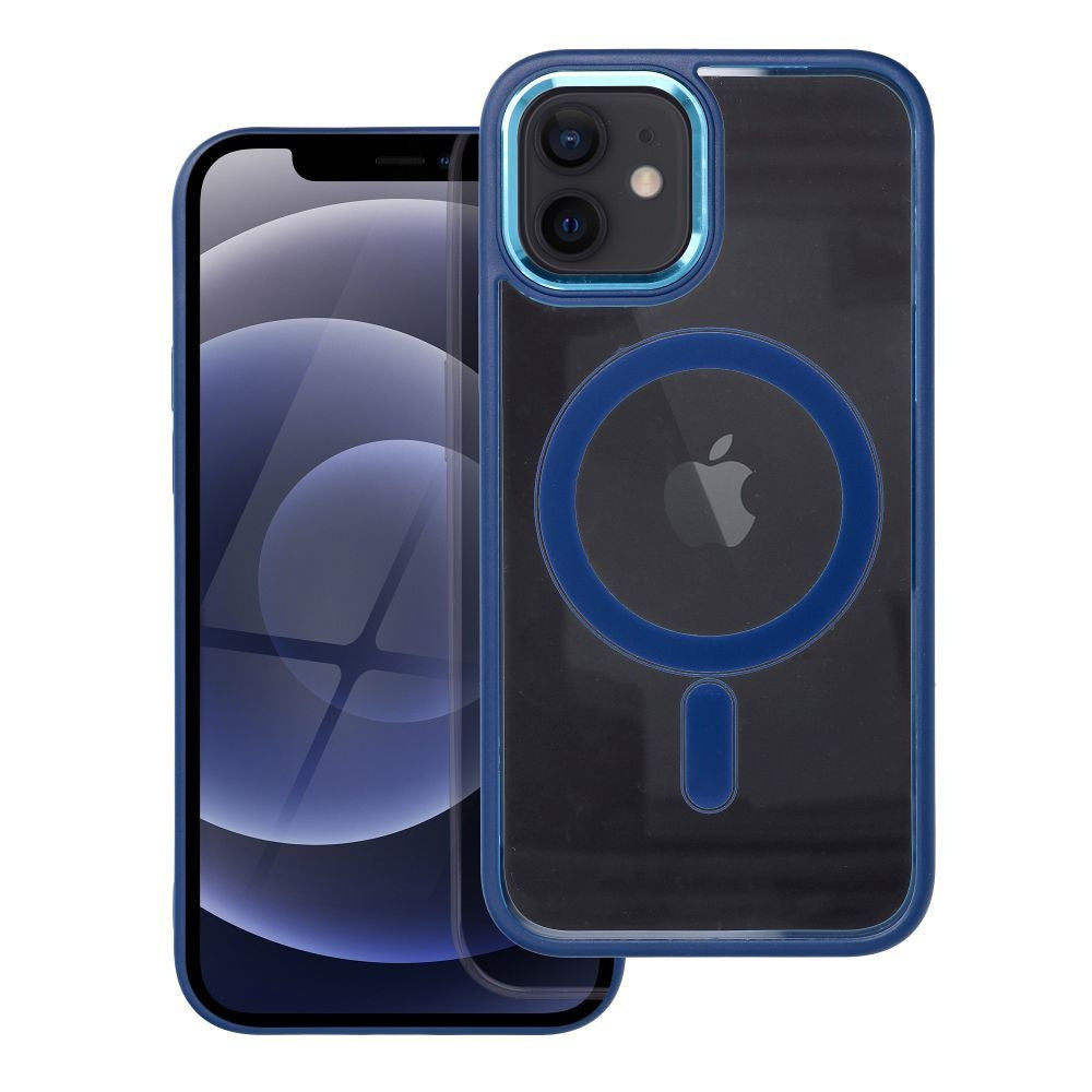 Гръб COLOR EDGE MAG COVER съвместим с MagSafe за IPHONE 12 / 12 Pro тъмно син син