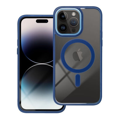 Гръб COLOR EDGE MAG COVER съвместим с MagSafe за IPHONE 14 Pro Max тъмно син син