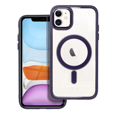 Гръб COLOR EDGE MAG COVER съвместим с MagSafe за IPHONE 11 deep лилав