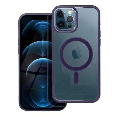 Гръб COLOR EDGE MAG COVER съвместим с MagSafe за IPHONE 12 Pro Max deep лилав