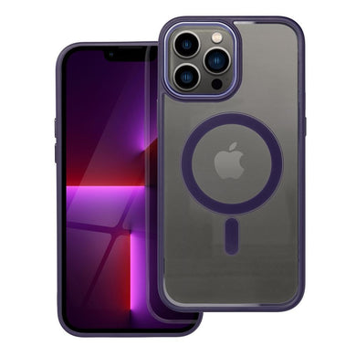 Гръб COLOR EDGE MAG COVER съвместим с MagSafe за IPHONE 13 Pro Max deep лилав