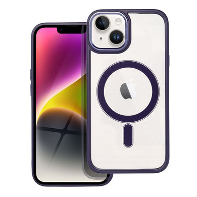 Гръб COLOR EDGE MAG COVER съвместим с MagSafe за IPHONE 14 deep лилав