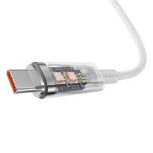 Заредете изображение във визуализатора на галерията – BASEUS кабел USB A към Type C PD 100W Explorer CATS010402 1 м бял

