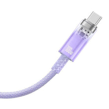Заредете изображение във визуализатора на галерията – BASEUS кабел USB A към Type C PD 100W Explorer CATS010405 1 м лилав
