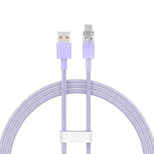 Заредете изображение във визуализатора на галерията – BASEUS кабел USB A към Type C PD 100W Explorer CATS010405 1 м лилав
