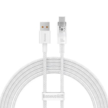 Заредете изображение във визуализатора на галерията – BASEUS кабел USB A към Type C PD 100W Explorer CATS010502 2 м бял
