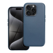 Заредете изображение във визуализатора на галерията – Гръб LEATHER MAG COVER за IPHONE 15 Pro indigo син

