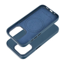 Заредете изображение във визуализатора на галерията – Гръб LEATHER MAG COVER за IPHONE 15 Pro indigo син
