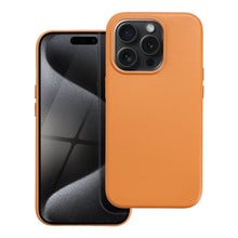Заредете изображение във визуализатора на галерията – Гръб LEATHER MAG COVER за IPHONE 15 Pro оранжев
