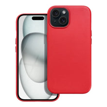 Заредете изображение във визуализатора на галерията – Гръб LEATHER MAG COVER за IPHONE 15 червен
