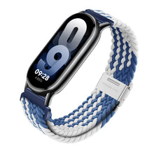 Заредете изображение във визуализатора на галерията – FORCELL F-DESIGN FX5 каишка за XIAOMI Mi Band 8 синьо бяло

