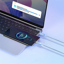 Заредете изображение във визуализатора на галерията – BASEUS кабел Type C към Type C PD 6A 100W Explorer P10319703311-00 / CB000043 1 м син
