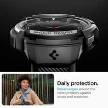 Заредете изображение във визуализатора на галерията – SPIGEN RUGGED ARMOR калъф за ”PRO” for SAMSUNG Galaxy Watch 6 Classic (43 mm) matte черен
