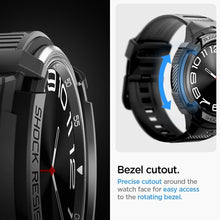 Заредете изображение във визуализатора на галерията – SPIGEN RUGGED ARMOR калъф за ”PRO” for SAMSUNG Galaxy Watch 6 Classic (43 mm) matte черен
