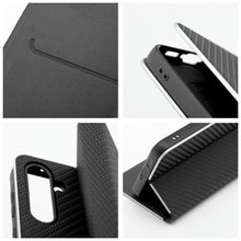 Заредете изображение във визуализатора на галерията – Калъф тип книга LUNA Carbon XIAOMI Redmi 12 4G / 12 5G черен
