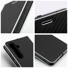 Заредете изображение във визуализатора на галерията – Калъф тип книга LUNA Carbon XIAOMI Redmi 12 4G / 12 5G черен
