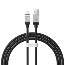 Заредете изображение във визуализатора на галерията – BASEUS кабел USB A към Lightning 2,4A Coolplay CAKW000501 2 м черен
