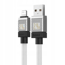 Заредете изображение във визуализатора на галерията – BASEUS кабел USB A към Lightning 2,4A Coolplay CAKW000503 2 м син
