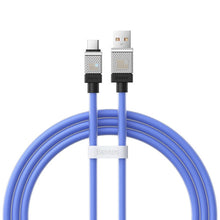 Заредете изображение във визуализатора на галерията – BASEUS кабел USB A към Type C PD 100W CoolPlay CAKW000603 1 м син
