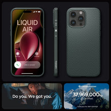 Заредете изображение във визуализатора на галерията – SPIGEN LIQUID AIR калъф за IPHONE 15 Pro abyss зелен
