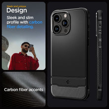 Заредете изображение във визуализатора на галерията – SPIGEN RUGGED ARMOR калъф за MAG compatible with MagSafe for IPHONE 15 Pro matte черен
