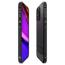 Заредете изображение във визуализатора на галерията – SPIGEN RUGGED ARMOR калъф за MAG compatible with MagSafe for IPHONE 15 Pro Max matte черен
