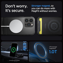 Заредете изображение във визуализатора на галерията – SPIGEN RUGGED ARMOR калъф за MAG compatible with MagSafe for IPHONE 15 Pro Max matte черен

