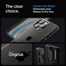 Заредете изображение във визуализатора на галерията – SPIGEN ULTRA HYBRID калъф за IPHONE 15 Pro Max matte черен
