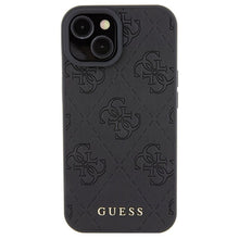 Заредете изображение във визуализатора на галерията – Оригинален гръб GUESS за IPHONE 15 GUHCP15SP4EPMK (Quilted 4G Classic) черен
