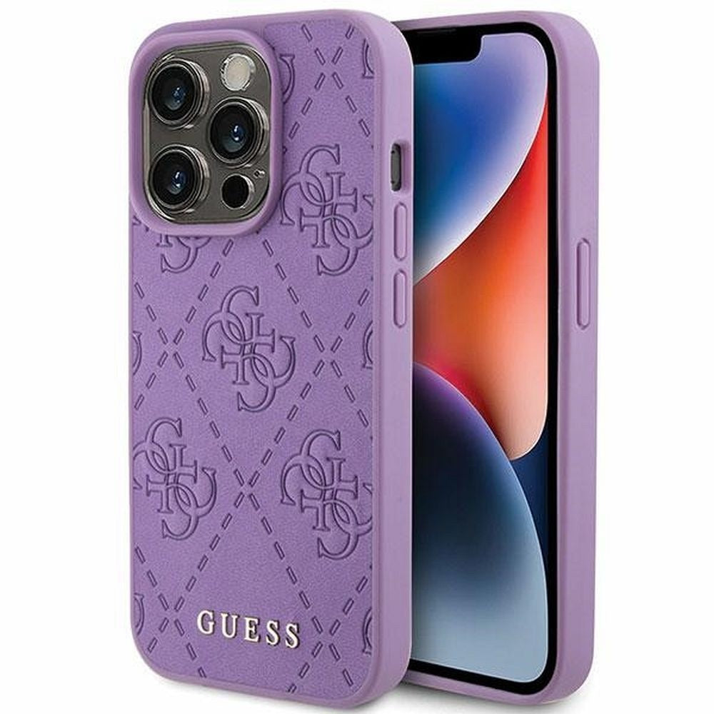 Оригинален гръб GUESS за IPHONE 15 Pro GUHCP15LP4EPMU (Quilted 4G Classic) light лилав