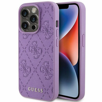 Оригинален гръб GUESS за IPHONE 15 Pro Max GUHCP15XP4EPMU (Quilted 4G Classic) light лилав