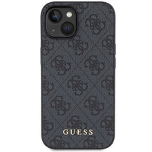 Заредете изображение във визуализатора на галерията – Оригинален гръб GUESS за IPHONE 15 Plus GUHCP15MG4GFGR (4G Metal Logo) сив
