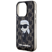 Заредете изображение във визуализатора на галерията – Оригинален гръб KARL LAGERFELD за IPHONE 15 Pro Max KLHCP15XHNKMKLK (Ikonik Monogram) черен
