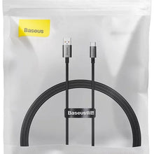 Заредете изображение във визуализатора на галерията – BASEUS кабел USB A към Typ C PD 6A 100W P10320102114-00 1 м черен
