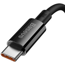 Заредете изображение във визуализатора на галерията – BASEUS кабел USB A към Typ C PD 6A 100W P10320102114-00 1 м черен

